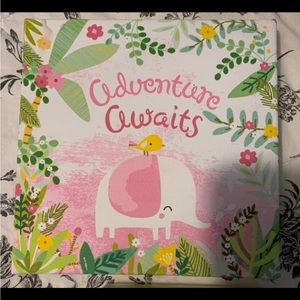 Elephant Nursery/Girls room Canvas picture